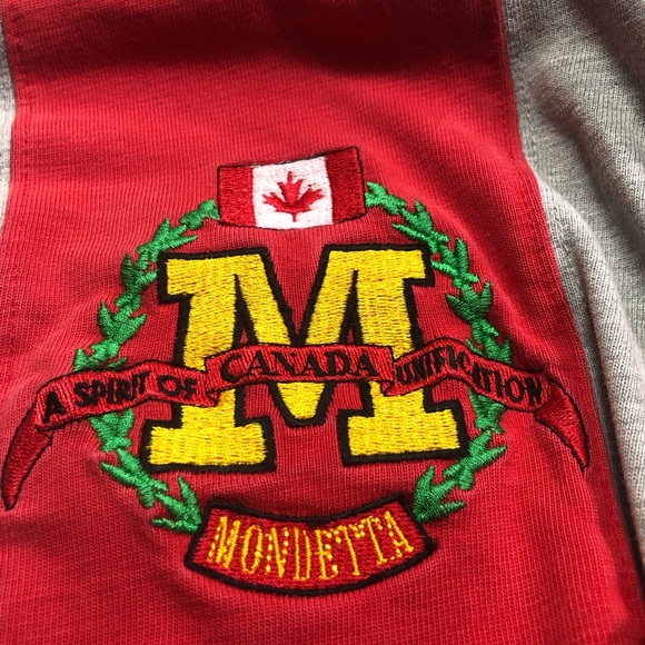 Vintage Mondttta Canadian Rugby Shirt Short Sleeve Mens Large - Picture 3 of 16